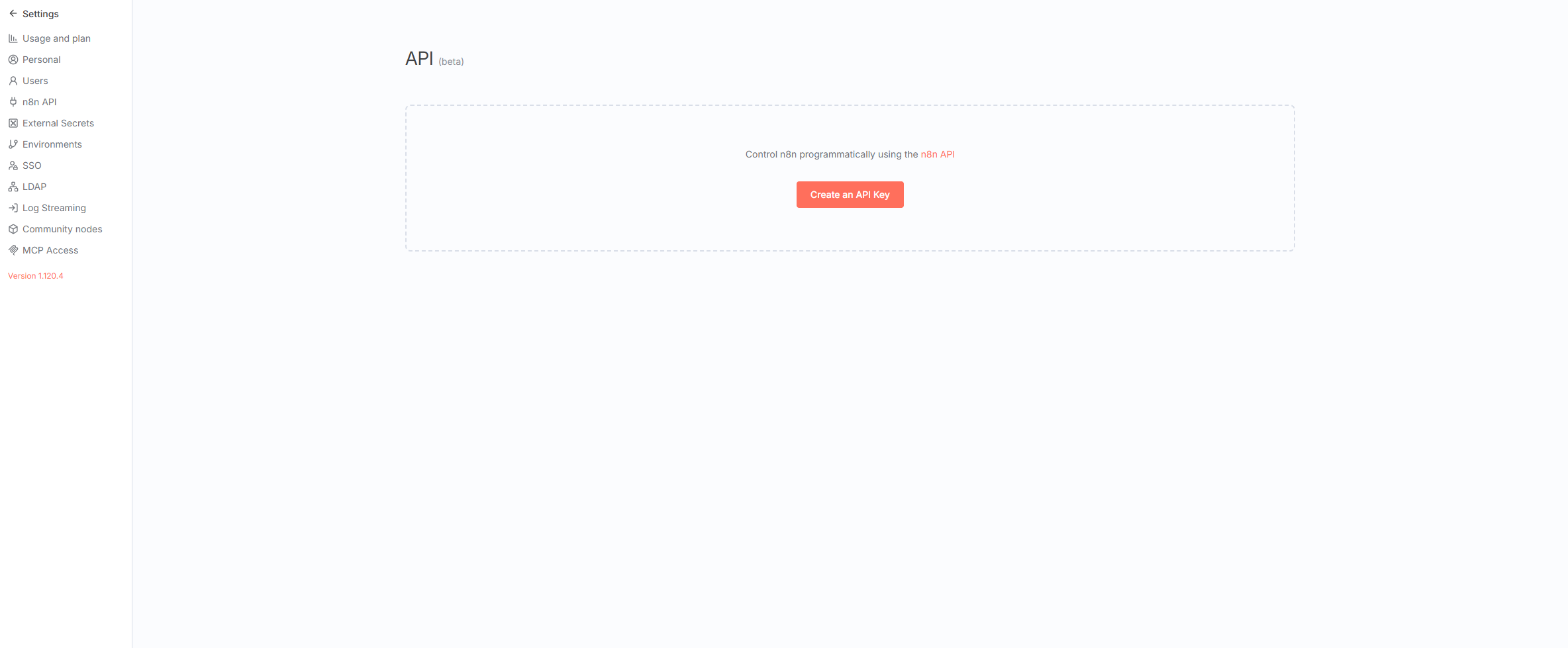 n8n API Settings
